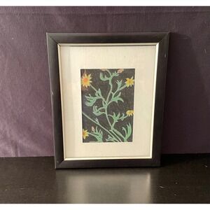Framed‎ Floral Art Print, Botanical Wall Decor, Flower Still Life Painting.8x10